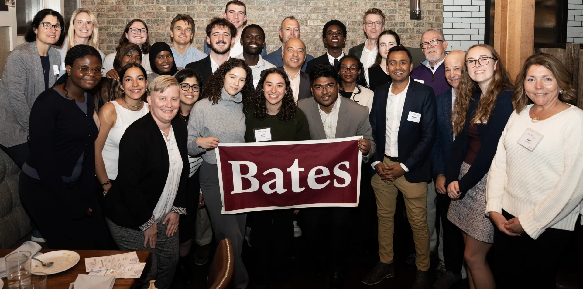 Bates Purposeful Work Biotech and Pharma Roadshow 10/16 Networking Dinner at Alden & Harlow, 40 Brattle St, Cambridge, MA 6:00pm - 8:30pm  6:00 p.m.: Guests arrive; gather in the dining room  6:05 p.m.: Lea gives a brief welcome  6:10 p.m.: Asha ’27 introduces Mike Bonney ‘80  6:15 p.m.: Mike Bonney provides remarks before dinner  6:25 p.m.: Group photo with Bates banners  6:30-8:30 p.m.: Dinner and networking conversations at individual tables Event concludes at 8:30 p.m.