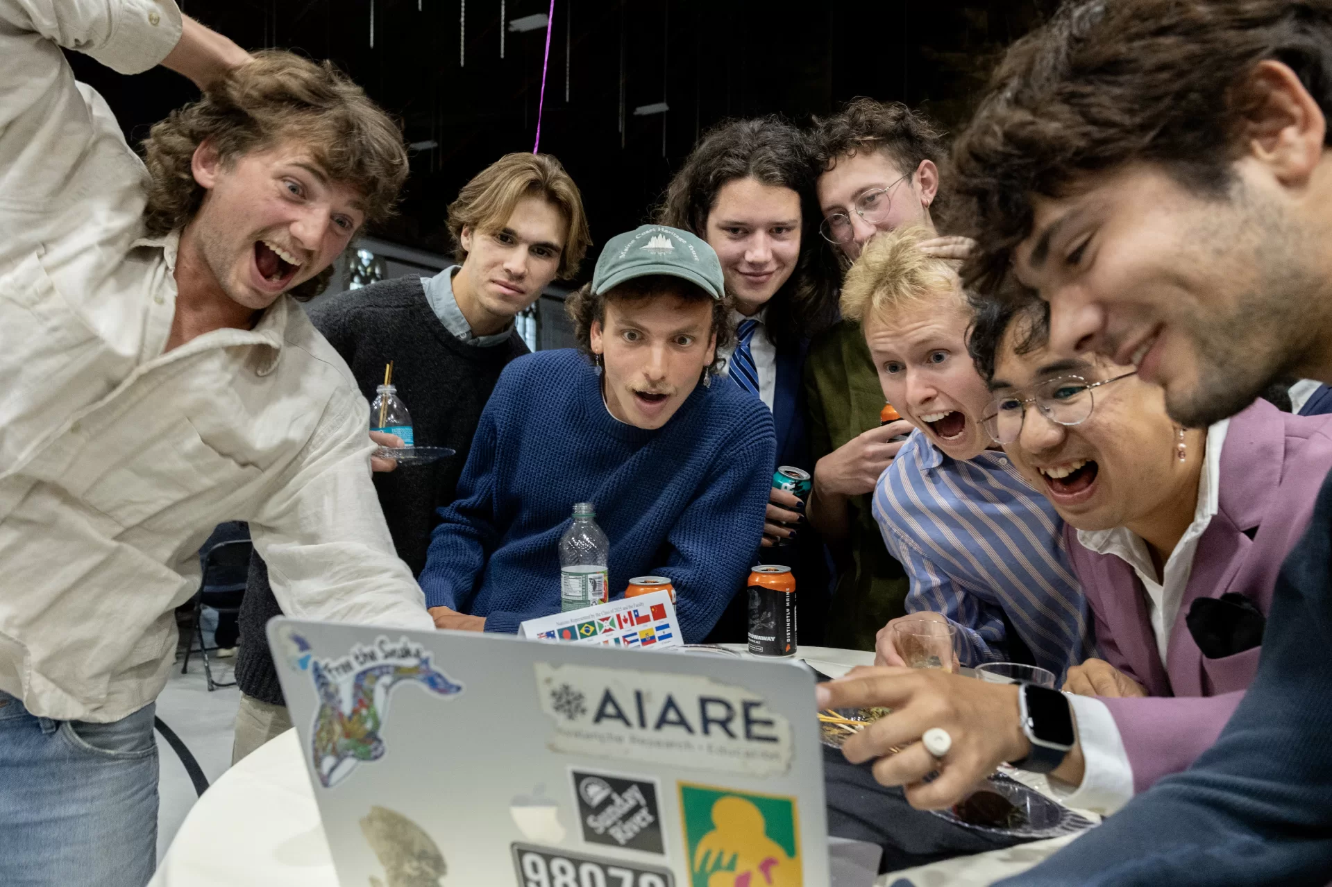 Bates students watching an ultimate frisbee tournament