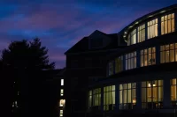 Scenes around campus at dawn on Nov. 5, 2025. Pettengill Hall