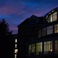 Scenes around campus at dawn on Nov. 5, 2025. Pettengill Hall