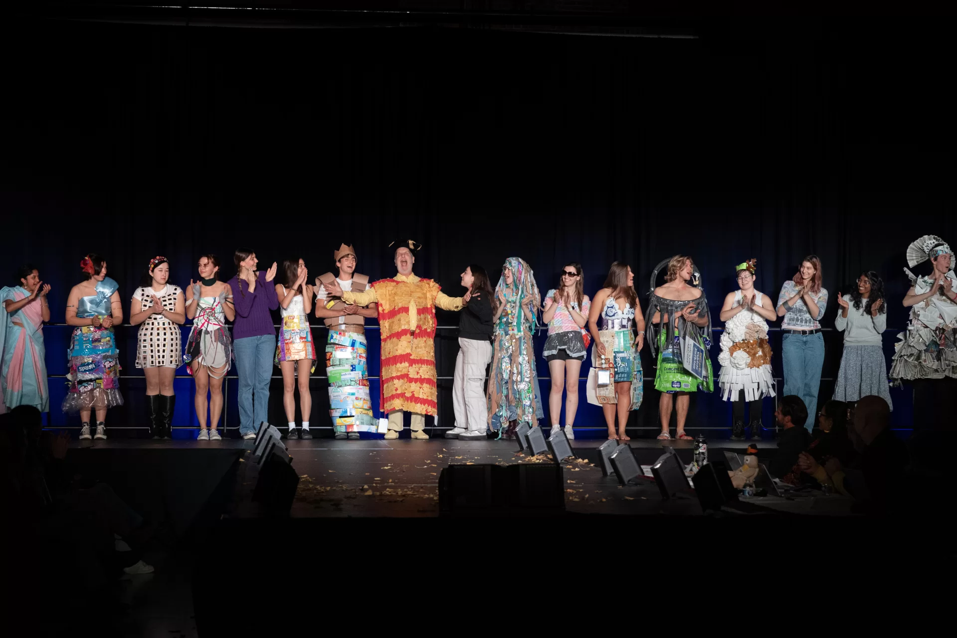 Trashion models in a row