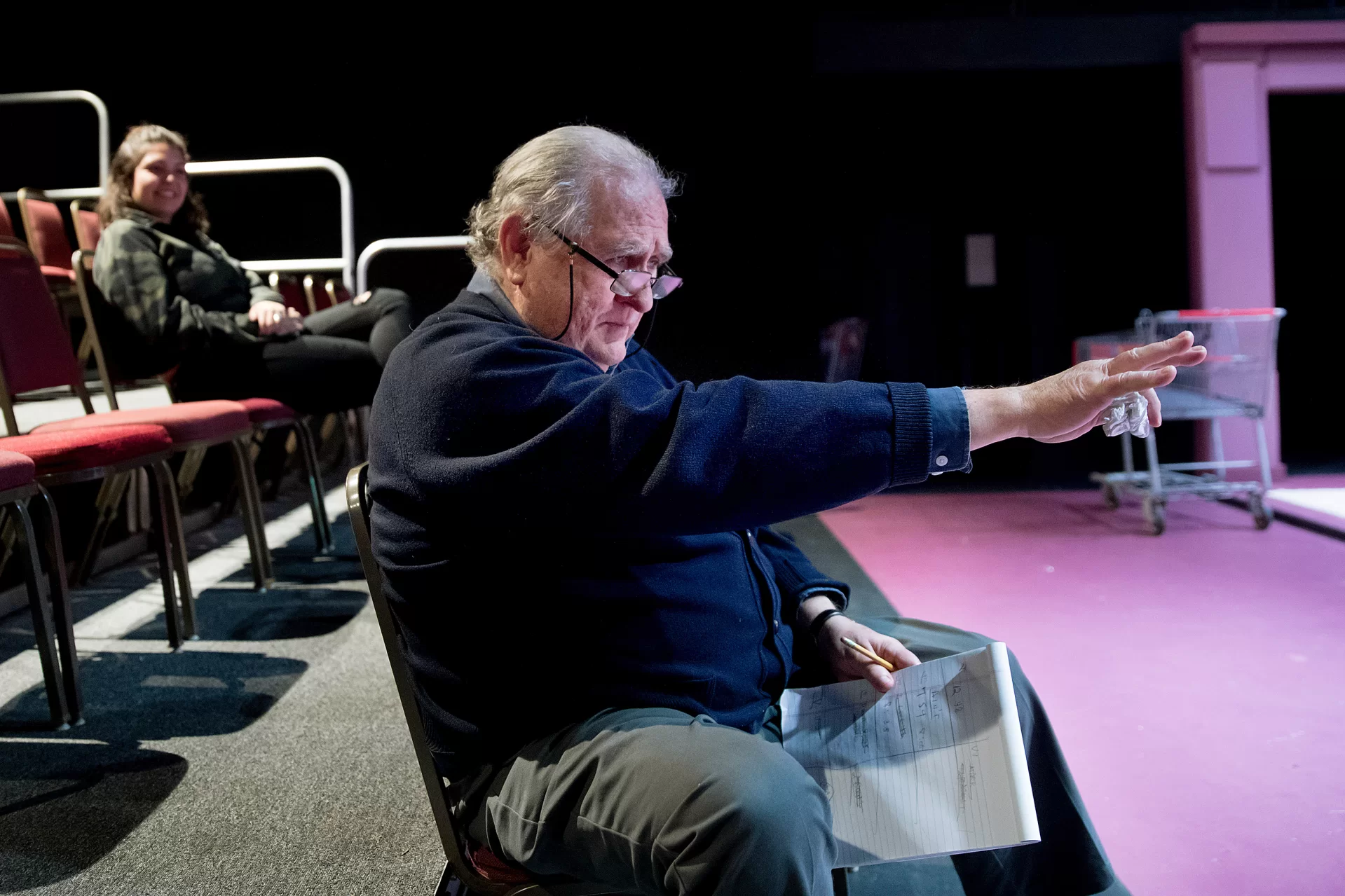 LOVE/ SICK By John Cariani Directed by Martin Andrucki Scenery and Costume Design by Christine McDowell Lighting Design by Michael Reidy PLAYWRIGHT'S NOTE: LOVE/SICK is a .. . nine-play cycle about love and loss-but mostly loss. Each play has its own arc and tells the story of a couple at a crossroads in their relationship. Since each relationship is more advanced than the previous relationship, a larger arc emerges and the individual plays work together to create a satisfying whole that chronicles the life cycle of a typical relationship from meeting through divorce ... and afterwards. TIME: 7:30 pm on a Friday night in June. PLACE: An alternate suburban reality. Play 1. "Obsessive Impulsive." WOMAN, Emily Diaz '23; MAN, Brady Chilson '23 Play 2. "The Singing Telegram." LOUISE, Alex Gilbertson '22; TELEGRAM MAN, Losseni Barry '22, Play 3. "What?!?" ANDY, Noah Pott '22; BEN, Lucas Allen '22 Play 4. "The Answer." KEITH, Kush Sharma '23; CELIA, Sadie Basila '23 Play 5. "Uh-Oh." SARAH, Emily Diaz '23; BILL, Rishi Madnani '23 INTERMISSION Play 6. "Lunch and Dinner." MARK, Brady Chilson '23; KELLY, Sadie, Basila '23 Play 7. "Forgot." KEVIN, Kush Sharma '23; JILL, Olivia Dimond '22 Play 8. "Where Was 17" LIZ, Muskan Verma '21; ABBIE, Hale Murch '22 Play 9. "Destiny." JAKE, Rishi Madnani '23; EMILY, Alex Gilbertson '22