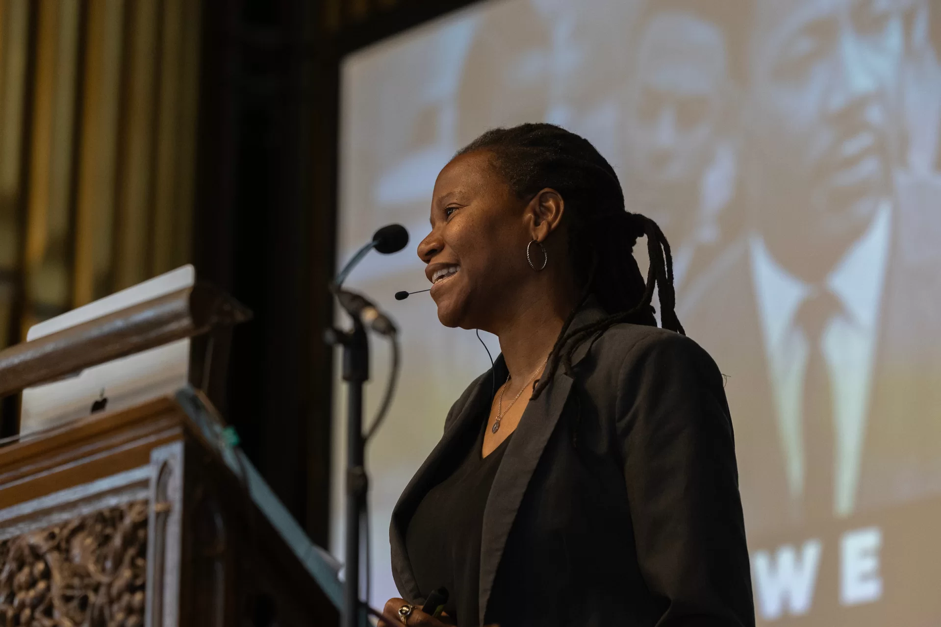 Monday, January 19

9 – 10:30am | The Rev. Dr. Martin Luther King Jr. Day Keynote
Student Welcome
Angelica Paniagua  ’28

President’s Welcome
Garry W. Jenkins, President, Bates College

Introduction of Keynote Speaker
Susan Stark, Professor of Philosophy and Chair of the Martin Luther King Jr. Day Planning Committee

Keynote Address: What Do We Do with All This Fear? Lessons from Martin Luther King Jr. on Fear and Courage
Myisha Cherry, Associate Professor of Philosophy at the University of California, Riverside