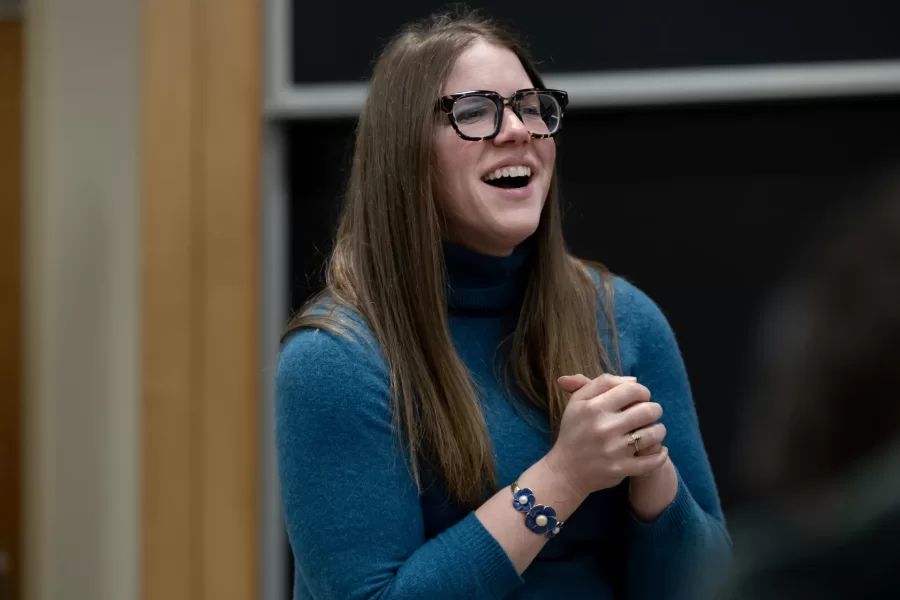 Filmmaker Sandi DuBowski screen his film Sabbath Queens to members of the Bates community on Feb. 4, 2026 in the Keck Classroom of Pettengill Hall. Associate Professor of Hispanic Studies Stephanie Pridgeon introduced the film and launched a conversation with the filmmaker that included a Q&A with audience members, who included members of the Religion Department Cynthia Baker, Alison Melnick, and Halla Attallah. SABBATH QUEEN, a feature documentary filmed over 21 years, follows Rabbi Amichai Lau-Lavie’s epic journey as the dynastic heir of 38 generations of Orthodox rabbis including the Chief Rabbis of Israel. He is torn between rejecting and embracing his destiny and becomes a drag-queen rebel, a queer bio-dad and the founder of Lab/Shul—an everybody-friendly, God-optional, artist-driven, pop-up experimental congregation. SABBATH QUEEN joins Amichai on a lifelong quest to creatively and radically reinvent religion and ritual, challenge patriarchy and supremacy, champion interfaith love, and stand up for peace, ceasefire, and an end to the Occupation in Israel/Palestine. The film interrogates what Jewish survival means in a difficult rapidly changing 21st century. SABBATH QUEEN is directed and produced by Sandi DuBowski