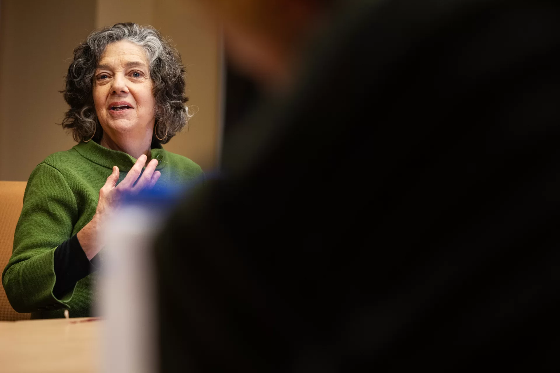 Moments from inside Melinda Plastas course Race and Tobacco Class in Roger Williams captured on March 23rd, 2026. (Theophil Syslo | Bates College)
Melinda Plastas is Senior Lecturer in Gender and Sexuality Studies. Her research interests include race and social movements, gender and militarization, health justice, tobacco capitalism, art and resistance. Plastas is the author of the book A Band of Noble Women: Race Politics and the Women’s Peace Movement.
At Bates, Plastas teaches courses and advises theses for American Studies, Gender and Sexuality Studies, and History. Plastas also currently heads the program in American Studies and previously chaired the program in Gender and Sexuality Studies.