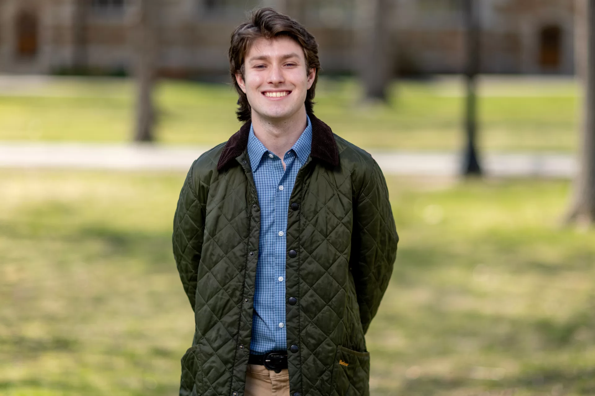 Outdoor headshot of a man