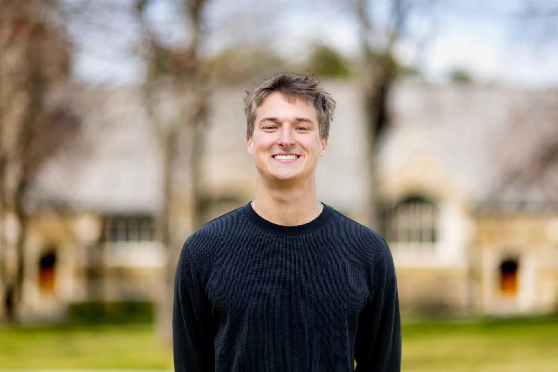 Outdoor headshot of a man