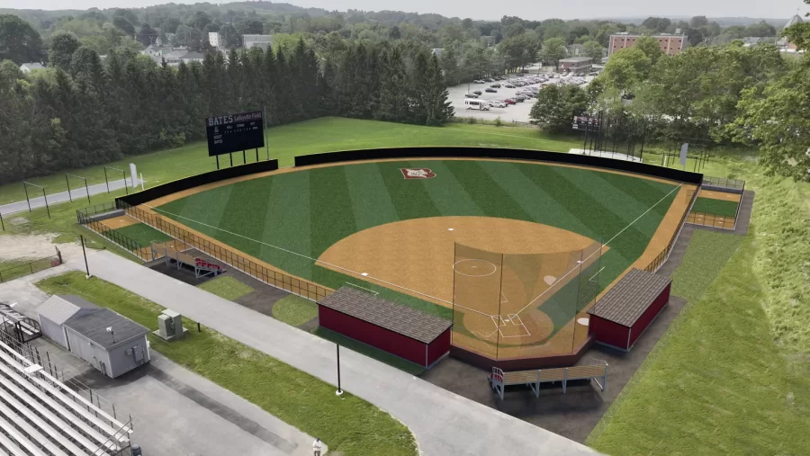 This rendering shows the planned improvements to Lafayette Street Field. Work on the project will begin after Memorial Day and the project is expected to be ready for play by late August. In addition to artificial turf, the improvements include grandstand seating, a new fence and new placement for the scoreboard. 