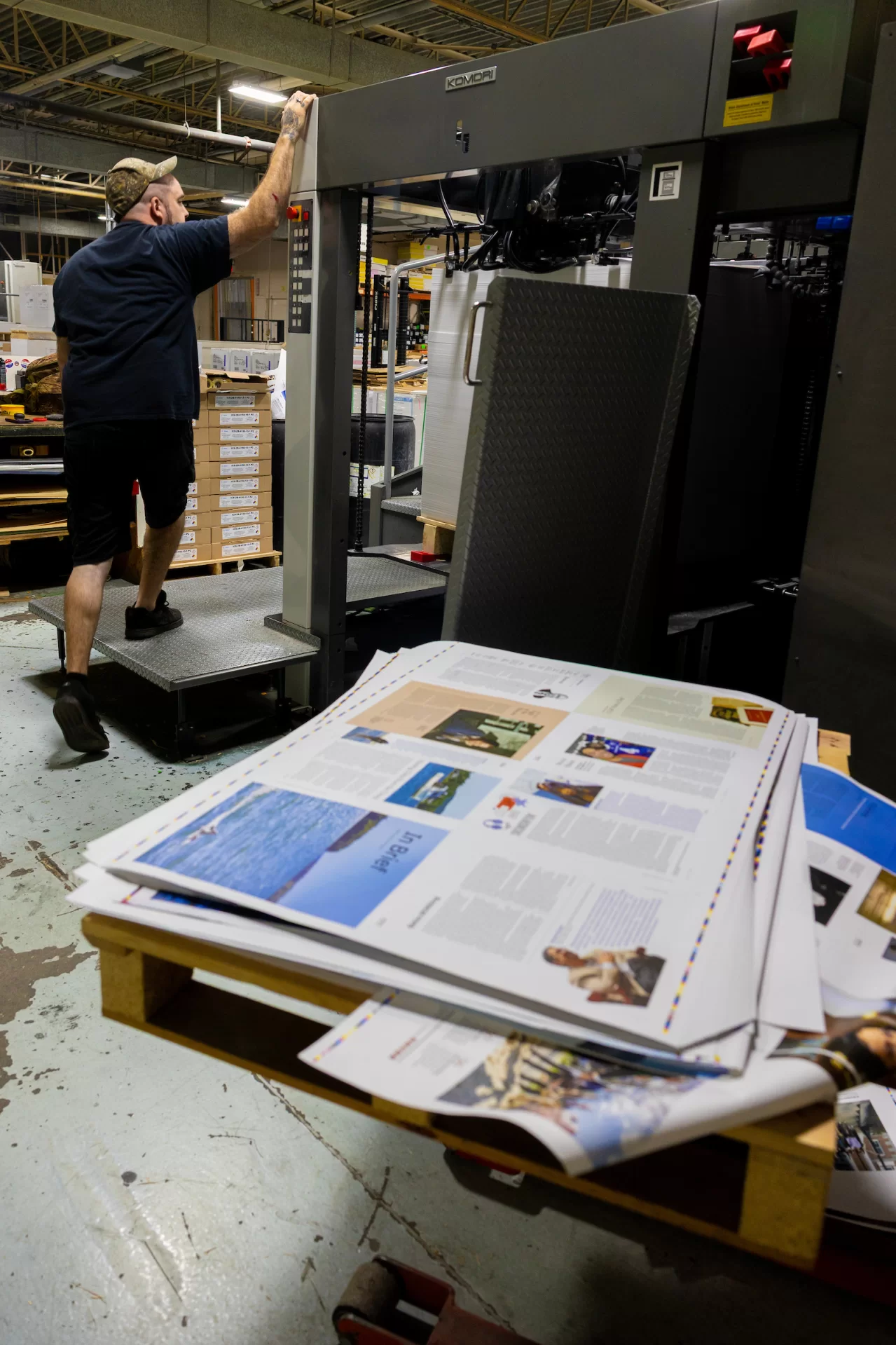 Press check for Bates Magazine at Penmor on June 1, 2026.