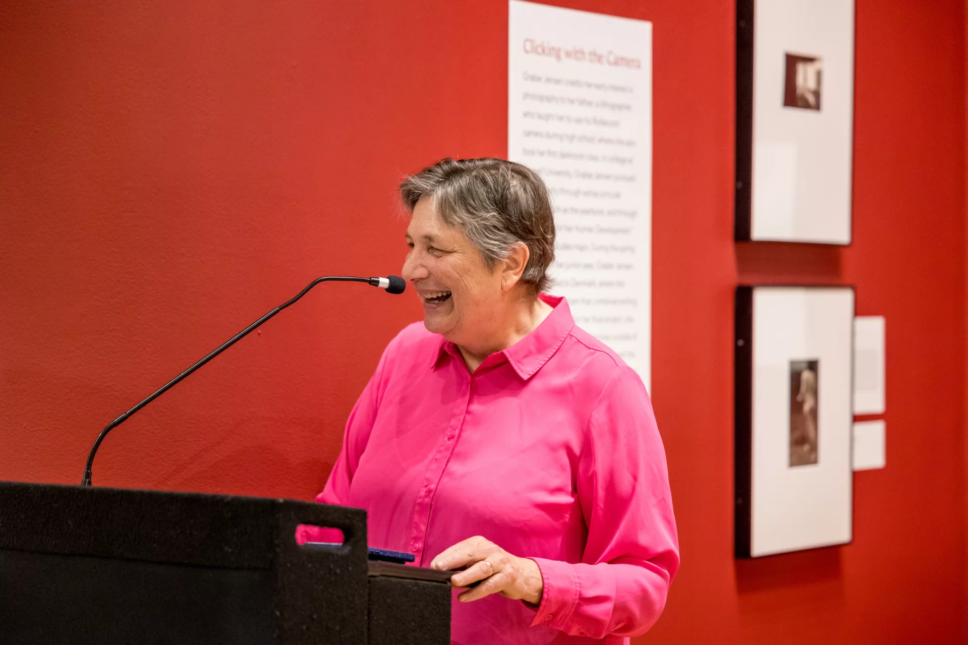 Phyllis Graber Jensen at podium