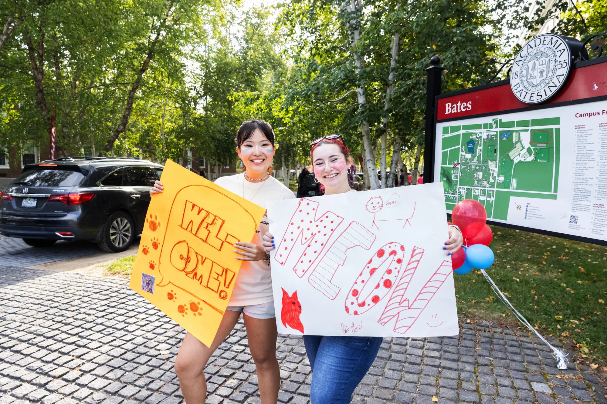 Moments from move-in day at Bates College on August 27, 2026. (Theophil Syslo | Bates College)