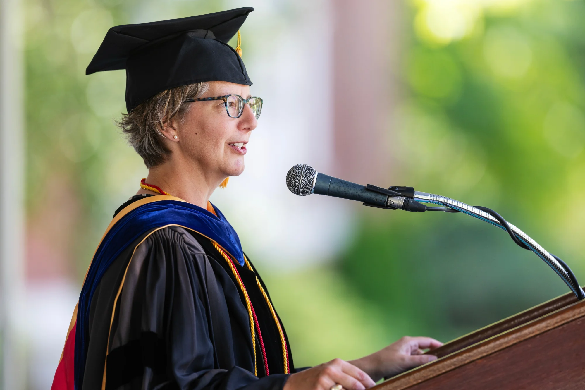 professor at podium