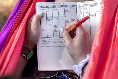 Scenes adjacent to Lake Andrews on Sept. 09, 2020.Black t-shirt; Jamie Siegart  