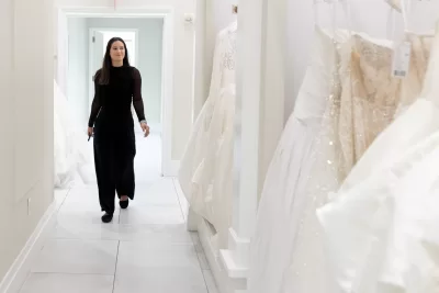 And while we’re on the subject of weddings… Our next @batespurposefulwork summer internship spotlight series features Raegan White ’26 of Duxbury, Mass. Company and role: Bridal stylist assistant at @kleinfeldbridal Location: New York City Academic path: Rhetoric, film, and screen studies major A memorable summer moment: “One challenge I’ve encountered involved helping a bride who had a very limited budget, was getting married within just a few months, and was also pregnant. We maintained honest communication and prioritized her comfort and vision. In the end, she left with a dress she felt confident and beautiful in.” An interesting fact about my internship: “No bride is the same, and every appointment is a unique experience. At Kleinfeld, we meet brides from all walks of life. Many come in with insecurities or anxiety, and it’s our responsibility to create a welcoming space where they feel completely comfortable.” What I’ll bring back to Bates with me: “Rhetoric — the art of effective communication — is a skill I’ve come to appreciate on a much deeper level through my work at Kleinfeld. While I’ve studied rhetorical techniques in the classroom, this internship has shown me how essential they are in the real-world.” What purposeful work means to me: “This work is purposeful because a wedding is one of the most important days in a person’s life. The dress a bride chooses is often tied to her identity, her values, and how she wants to feel in that moment. Helping her feel seen, understood, and celebrated isn’t just retail — it’s emotional, human work.” Click the link in our bio to see our story diving deeper into White’s experience at Kleinfeld.
