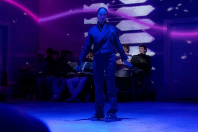 Death comes for everybody. The question is who shows up to walk alongside them.
Branden Jacobs-Jenkins' Pulitzer Prize-finalist Everybody arrives in Gannett Theater this week — a darkly funny, quietly devastating riff on one of the oldest plays in the English language. Each night, the cast draws lots to determine who faces Death, and who becomes the friends, the memories, the stuff of a life left behind. One hundred and twenty possible versions of the same human question: what does it mean to have lived?
Directed by Tim Dugan. Tickets close one hour before curtain; rush seats may be available at the door.