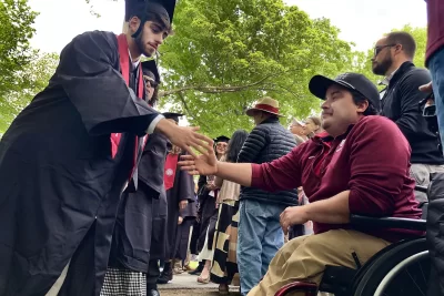 ‘A beautiful thing’: Stalwarts on the sidelines at Bates Commencement