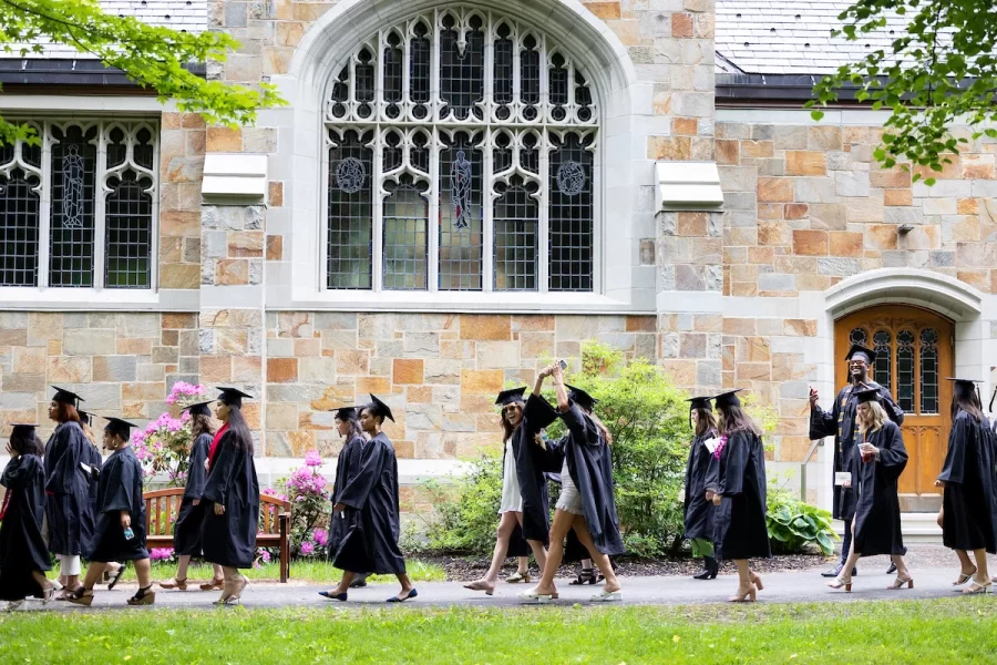 Commencement Celebration for the Class of 2020 on June 4, 2022, on Garcelon Field, Alumni Walk, and the Historic Quad.