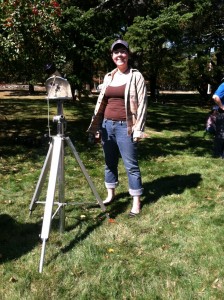 Nicole Hastings representing Bates College at the Acadia Night Sky Festival