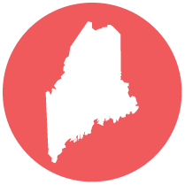 state of Maine round icon