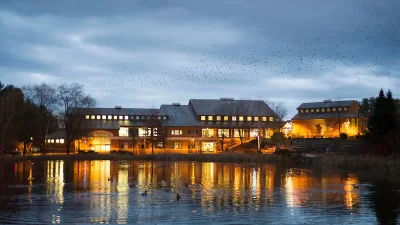dusk over lake andrews