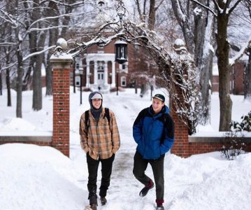 Students in front of the Quad