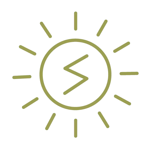 Green sun icon