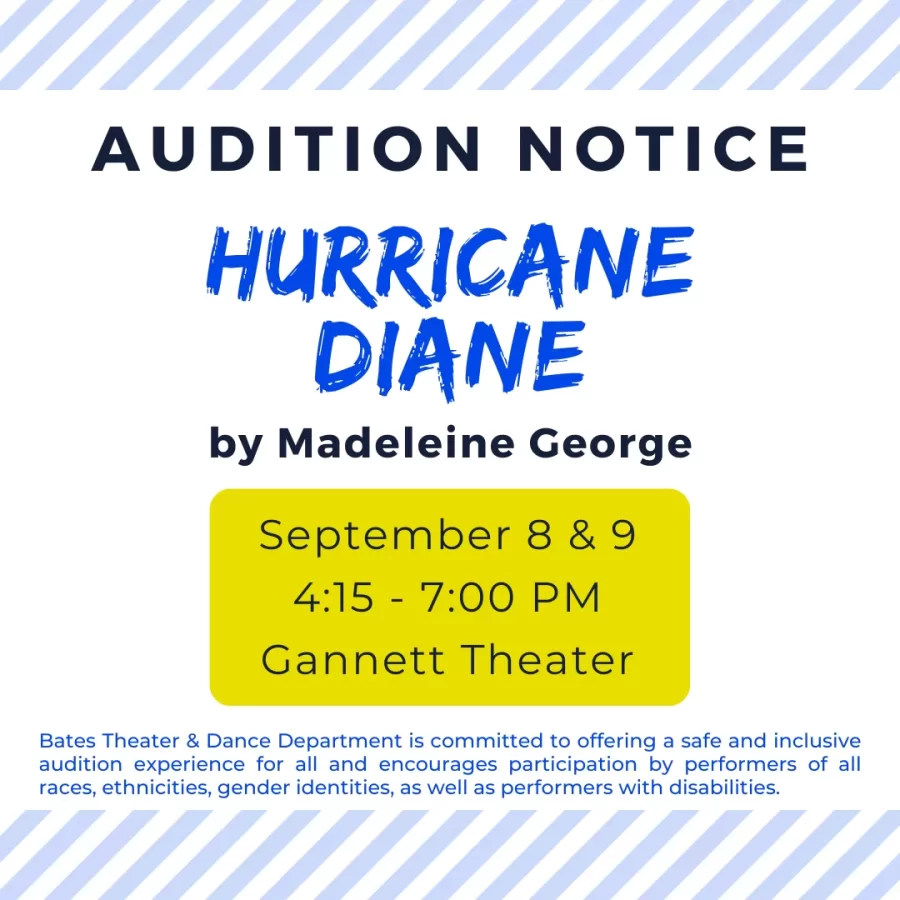 Auditions for the Fall production of&nbsp;Hurricane Diane&nbsp;by Madeleine George will take place on Thursday, September&hellip;