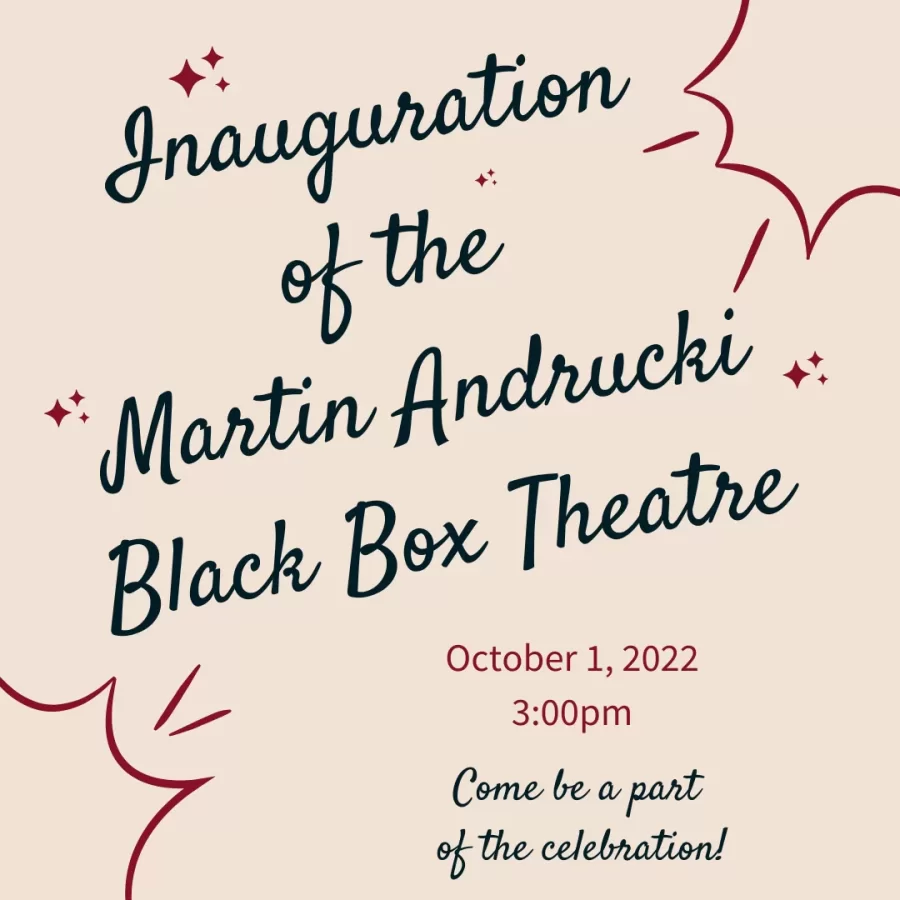 Come be a part of the celebration as we dedicate the Black Box Theatre to&hellip;
