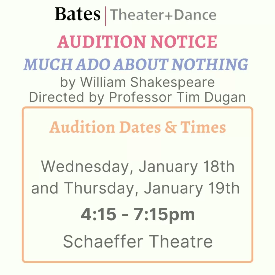 Auditions for the Winter production of&nbsp;Much Ado About Nothing by William Shakespeare will take place&hellip;