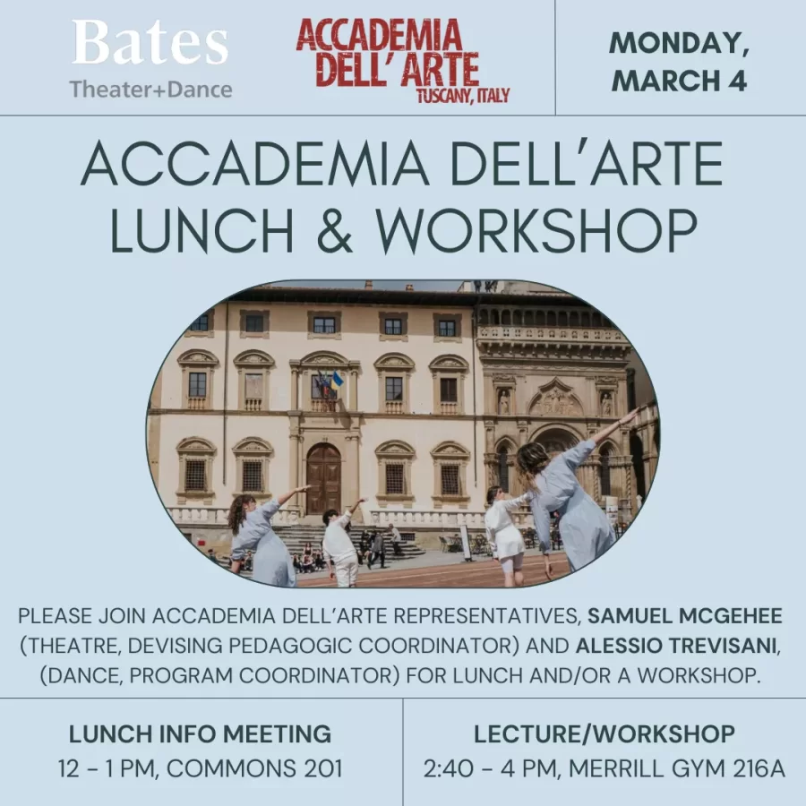Please join Accademia dell’Arte representatives, Samuel Mcgehee (Theatre, Devising Pedagogic Coordinator) and Alessio Trevisani, (Dance,&hellip;
