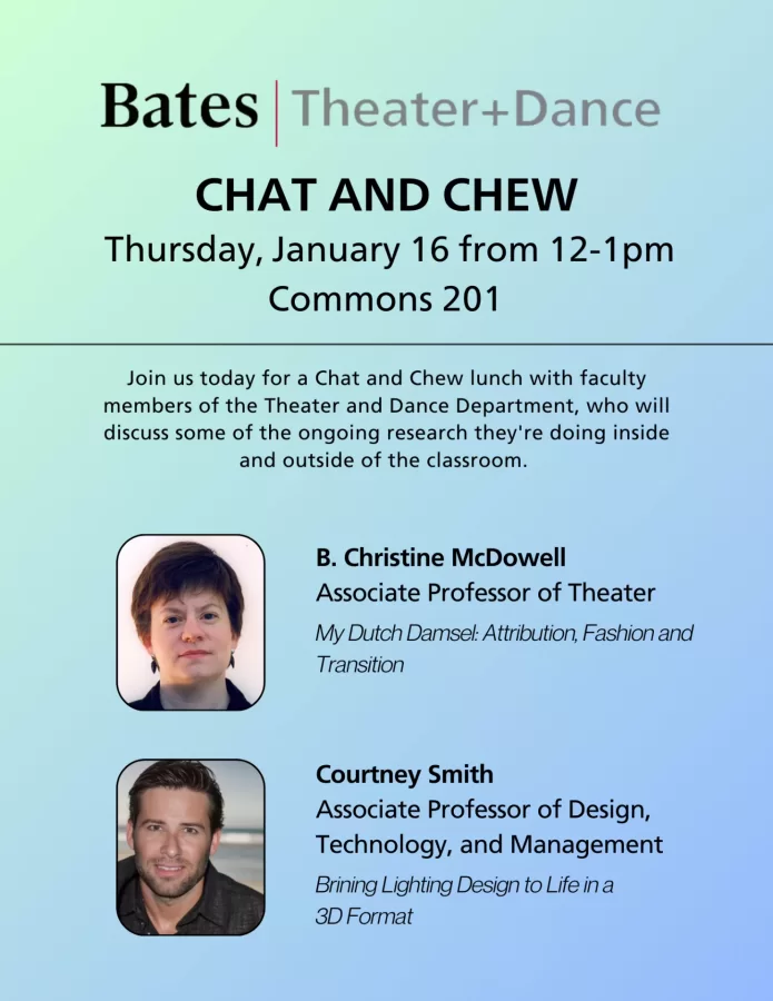 Join us today for a Chat and Chew lunch with faculty members of the Theater&hellip;