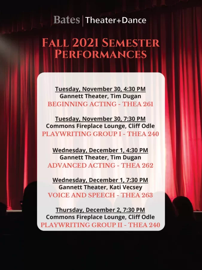 THEA 240 Playwriting students present their work.



Free AdmissionSeating is limited - first come, first served