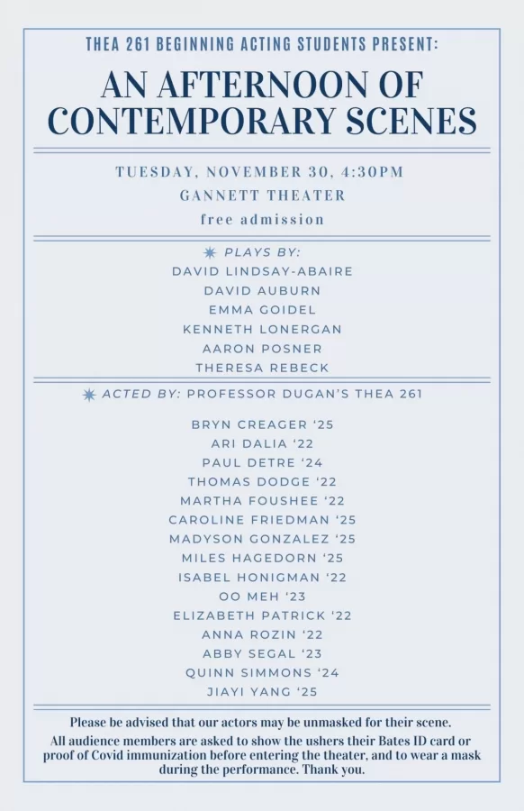 PLAYS BY:



DAVID LINDSAY-ABAIREDAVID AUBURNEMMA GOIDELKENNETH LONERGANAARON POSNERTHERESA REBECK





ACTED BY: Professor Dugan’s THEA 261



BRYN CREAGER ‘25ARI&hellip;