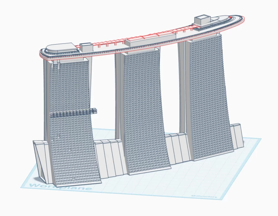 3D Model of the Marina Bay Sands Hotel