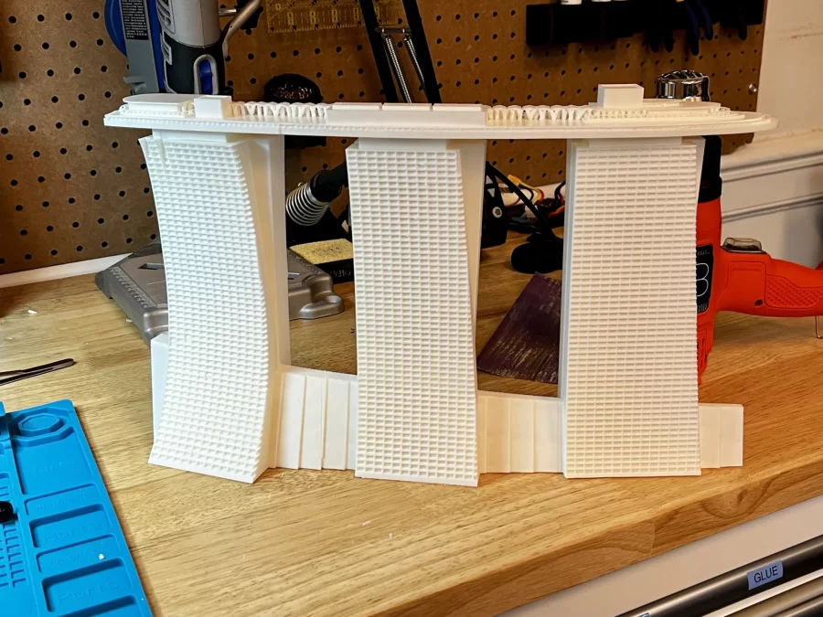 3D model of the Marina Bay Sands hotel