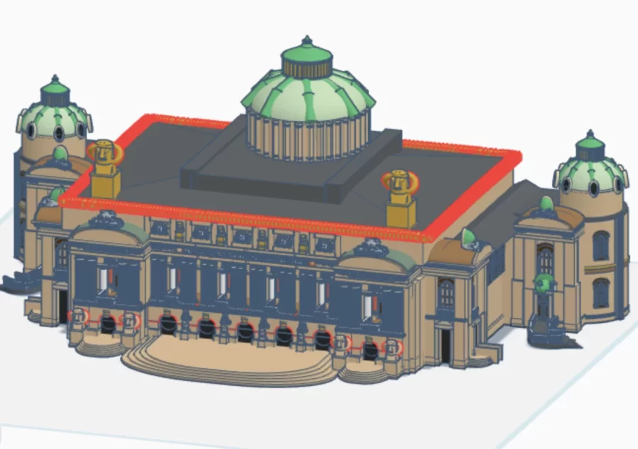 Tinkercad mockup of the Paris Opera