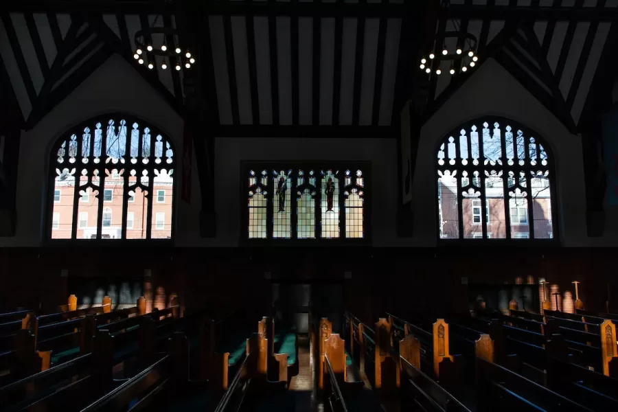 The Peter J. Gomes Chapel, 275 College Street, seen on February 14, 2019.