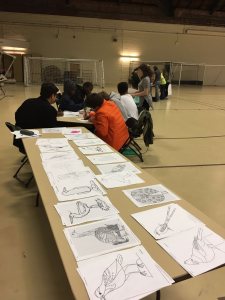 Bird coloring station
