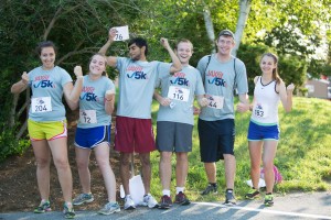 Students getting excited to run the Jax 5K