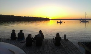 After Dinner Sunset on the dock