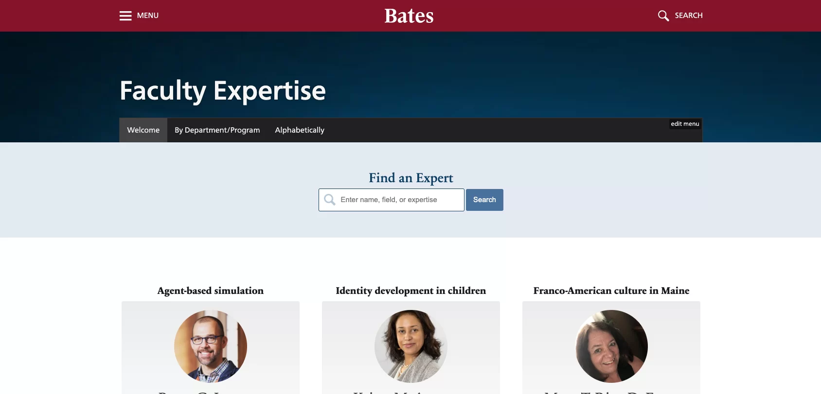 Faculty Expertise: Websites and Pages Faculty Expertise: Websites and Pages