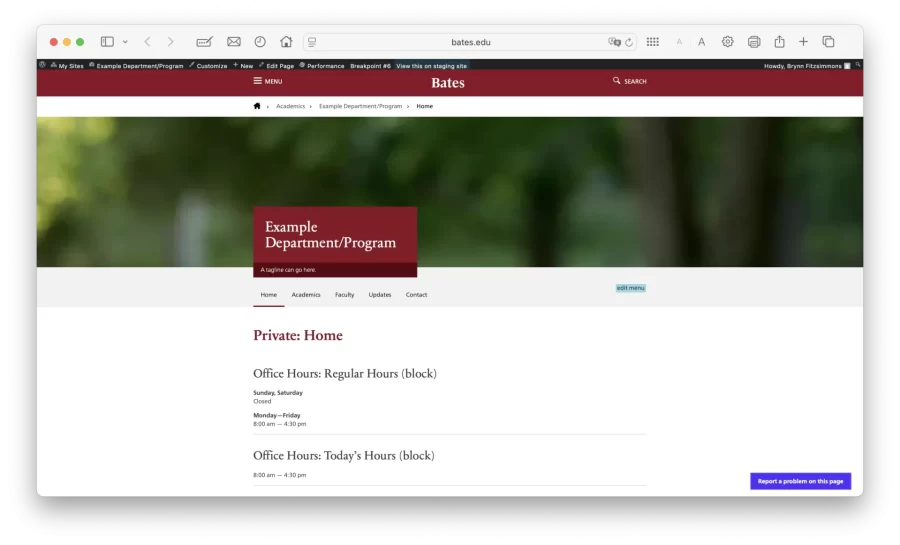 Example of the Expanded Header Size