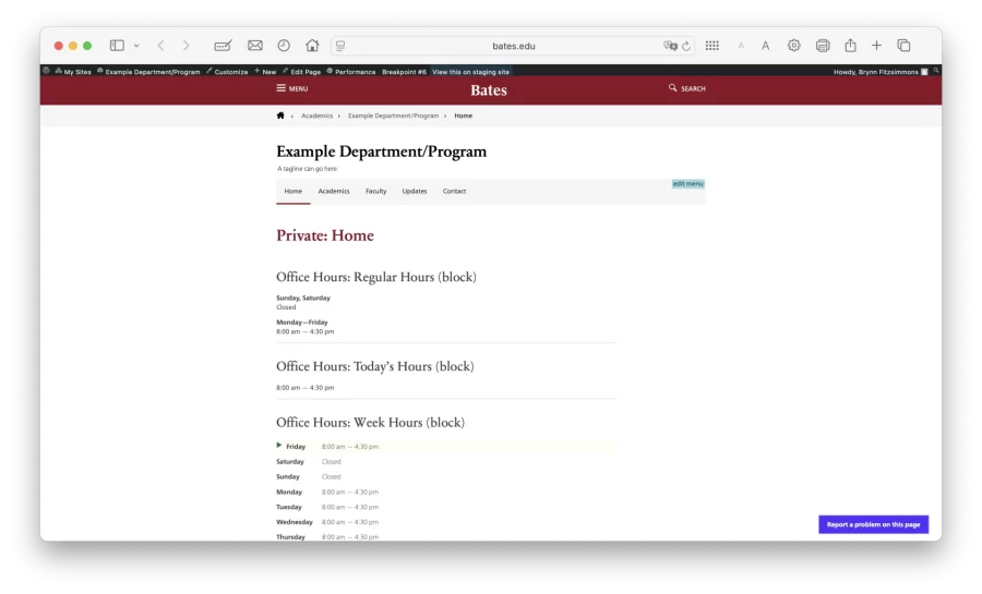Example of the Minimized Header Size